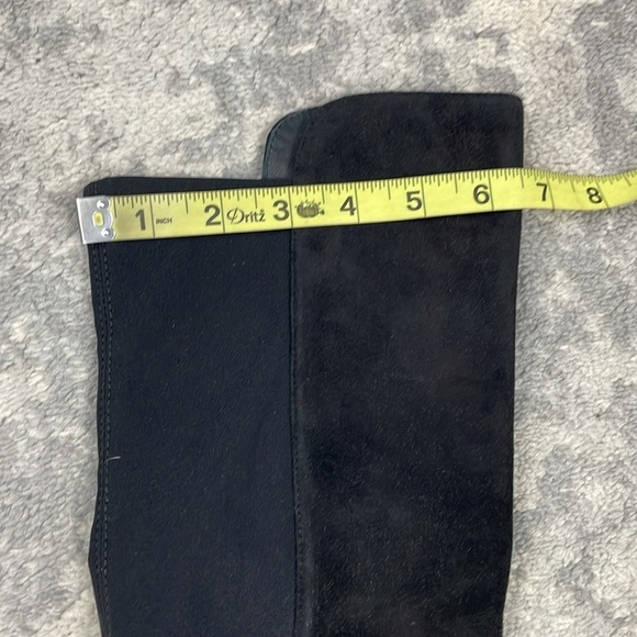 New Stuart Weitzman Heeled Pointed Toe Over The Knee Boots Black Suede Sz 4 - Picture 11 of 12